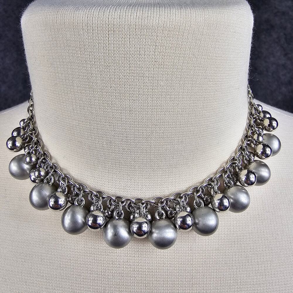 Retired Lia Sophia Satin Bead Choker Necklace Pop The Bubbly Adjustable 16"-19"